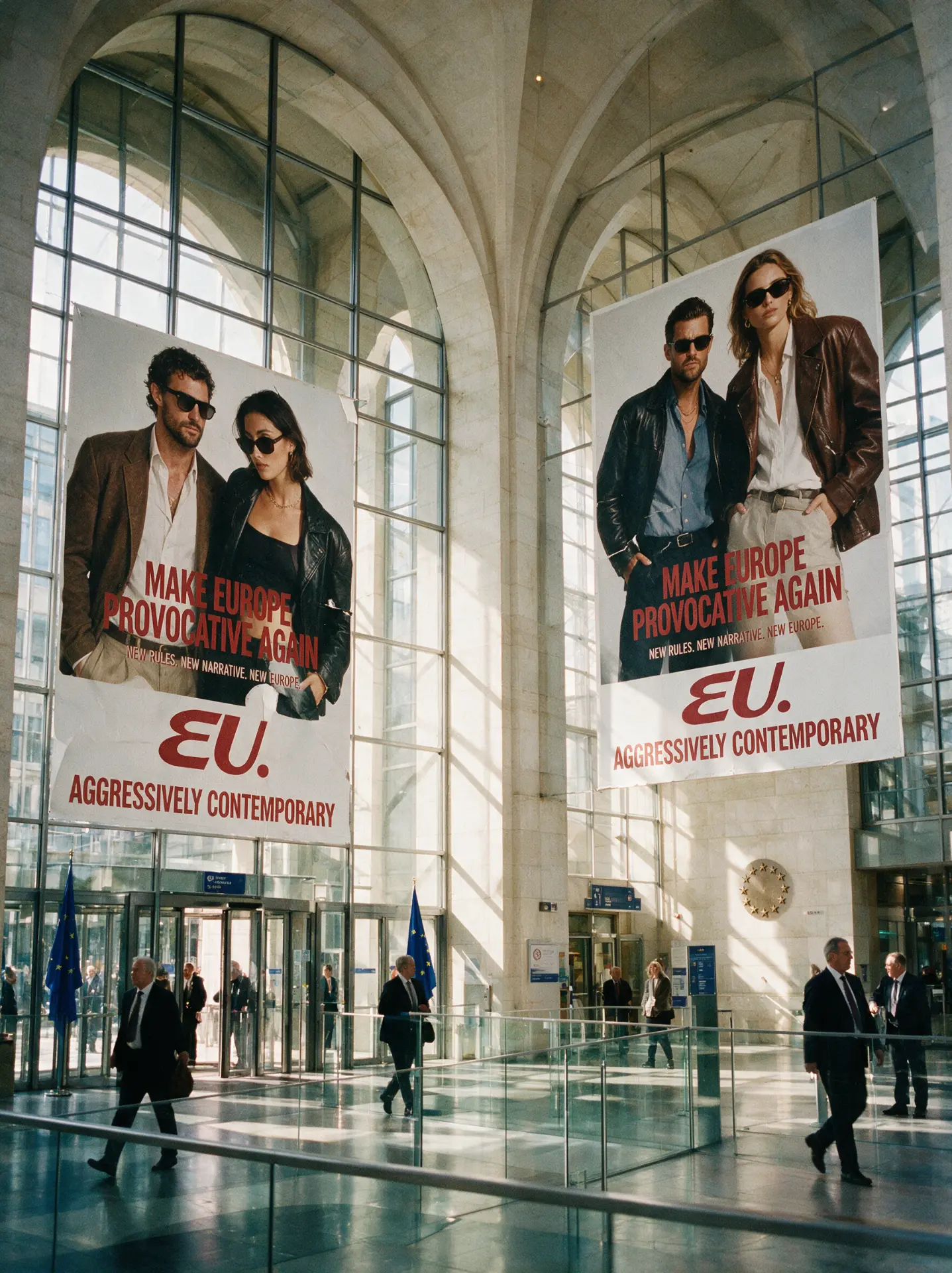 Campaign banners from a European activation